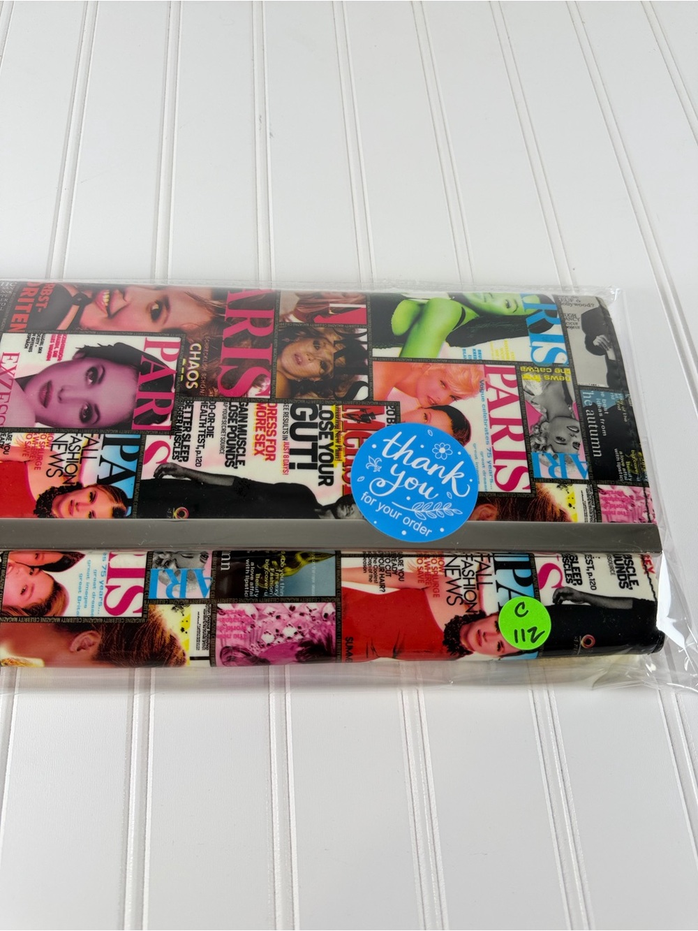 Envelope Clutch Purse Retro Vintage Paris Magazine Cover Pop-Art Bag - Picture 9 of 9